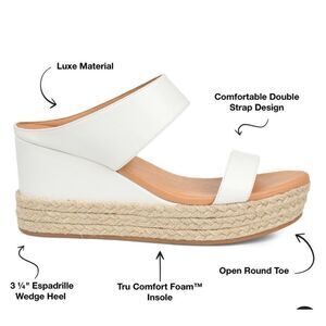 Journee Collection Alissa Wedge Heel Espadrille Sandal Size 8.5